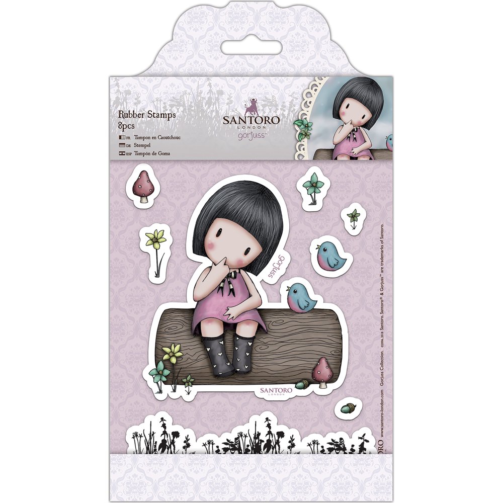 Santoro's Gorjuss Rubber Stamps 8/PkgBluebird's Proposal