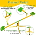 thumbnail image 2 of 360-Degree Rotating Outdoor Seesaw with All-steel Construction, Kids Playground Seesaw with Non-slip Seats, for 3-12 Year Olds, Garden, Yellow, 2 of 6