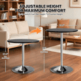thumbnail image 3 of Magshion Round Bistro Pub Table, 23.6" Adjustable Height Bar Table with Metal Leg and Base, Black, 3 of 8
