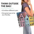 thumbnail image 3 of ZICANCN Canvas Tote Bag Aesthetic - Houses Row Sun Grocery Bags Reusable Shopping Bags with Handles Durable Foldable Washable for Women Men, 3 of 8
