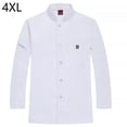 thumbnail image 2 of Chef Uniform El delantal de la cocina de la manga larga con los bolsillos delanteros Butcher Professional Home Supplies Sweat Bands for Grill Restaurant White 4xl seitruly LF000324-12, 2 of 7