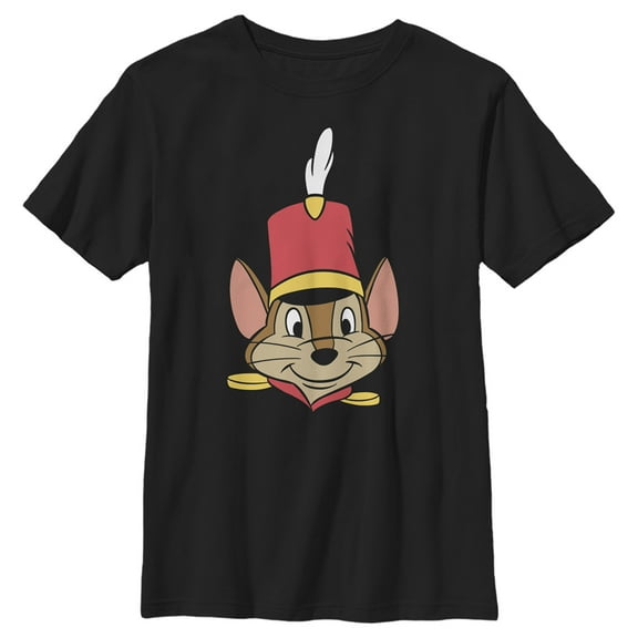 Boy's Dumbo Timothy Q. Mouse Graphic Tee Black Medium