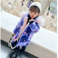 thumbnail image 3 of Girls Fall Jackets Toddler Kids Girls Winter Fashion Thick Coat Hooded Down Zipper Outwear Jackets New Fall Jackets Winter Outerwear Blue 90, 3 of 8