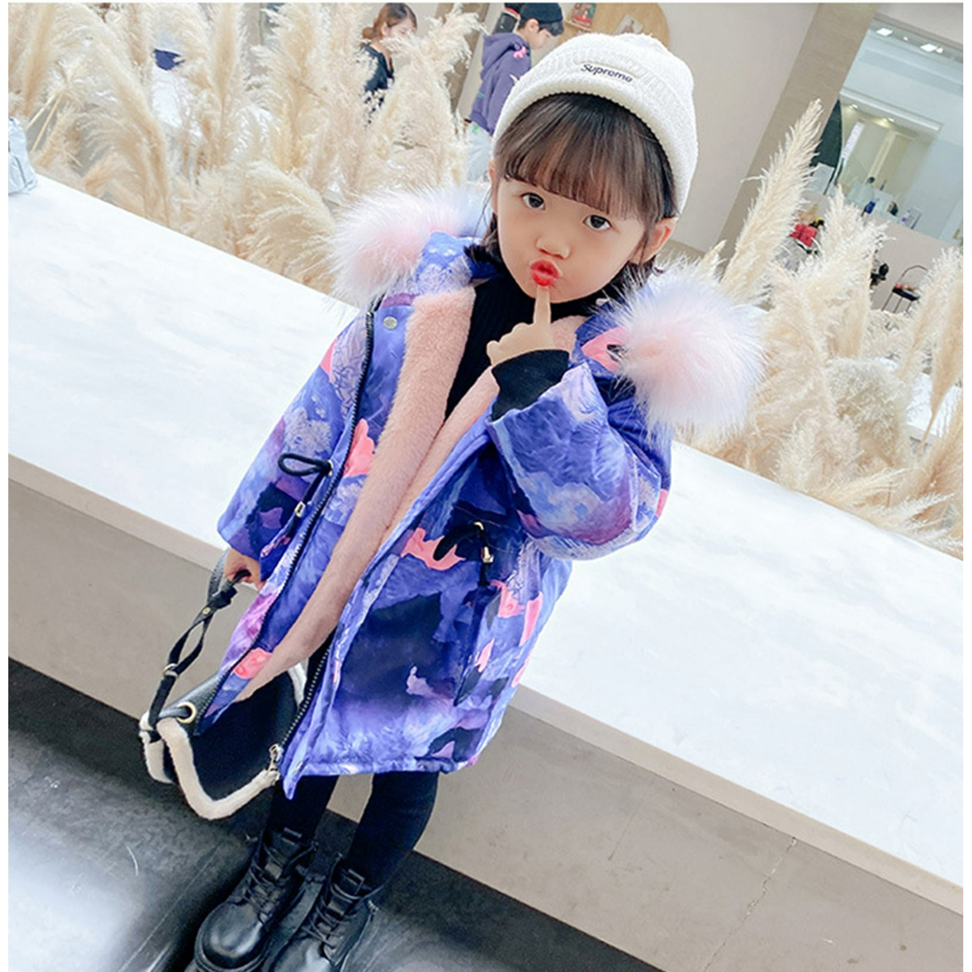 XZNGL Toddler Girls Winter Coat Toddler Kids Girls Winter Fashion Thick Coat Hooded Down Zipper Outwear Jacket Toddler Winter Jacket Girls Toddler Winter Coat Baby Winter Coat Girls Winter Jacket Walm...