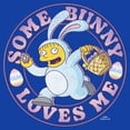 thumbnail image 2 of Men's The Simpsons Easter Ralph Some Bunny Loves Me Graphic Tee Royal Blue Large, 2 of 4