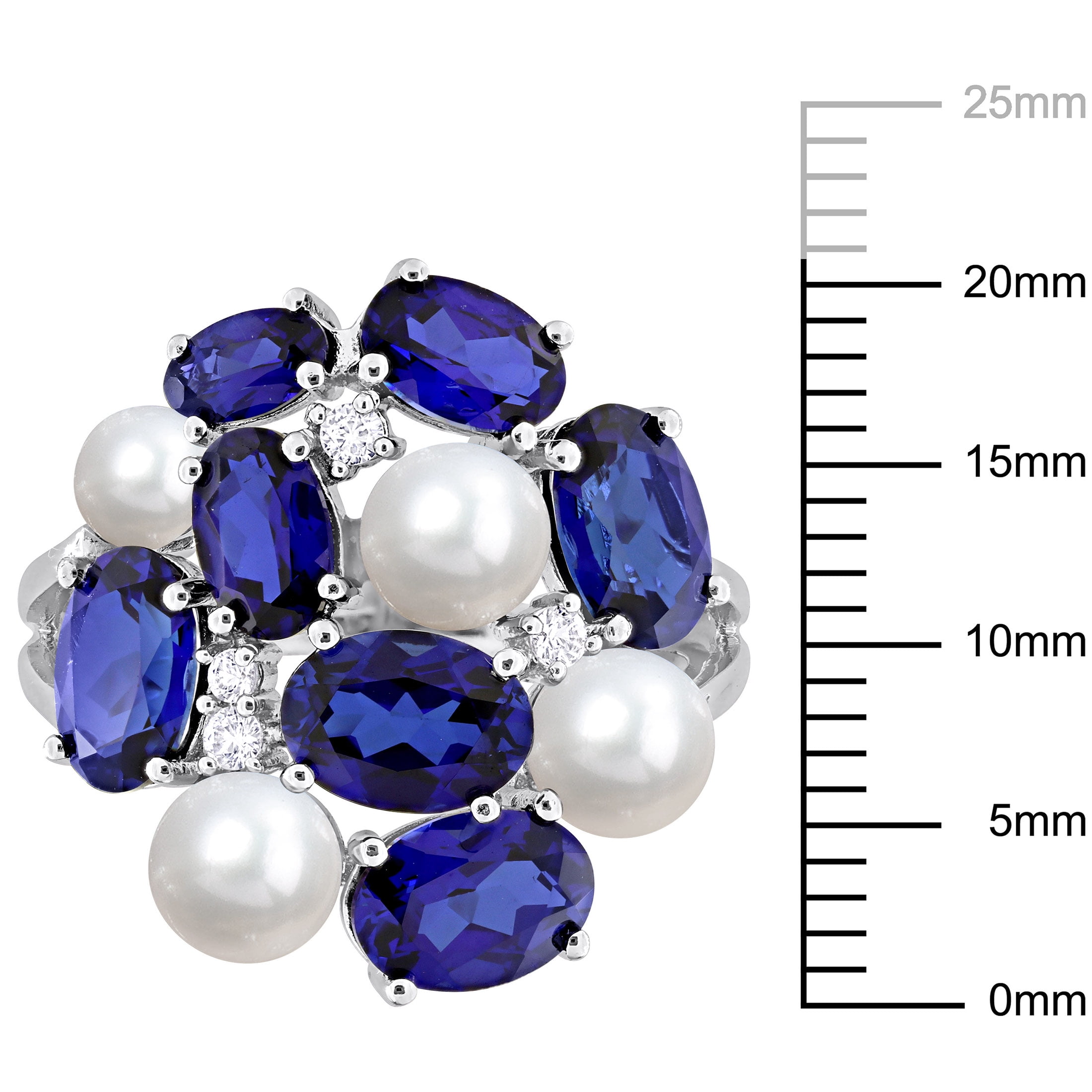 Everly Women's Created Sapphire Sterling Silver Ring
