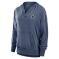 thumbnail image 2 of Women's Fanatics  Heather Navy Dallas Cowboys Initiative Snow Wash French Terry V-Neck Pullover Hoodie, 2 of 3
