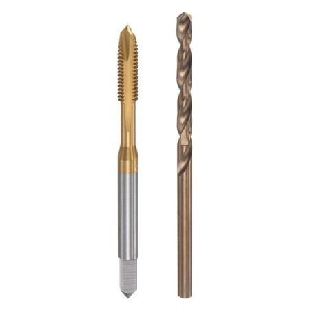 

Uxcell M4 x 0.7 Spiral Point Thread Tap and 3.3mm Drill Bit Set Cobalt High Speed Steel