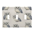 thumbnail image 2 of Switch Panel 4.48x4.56In Switch Plate Wall Panel Living Room Kitchen Bedroom Study Switch Panel Stylish Decoration Beautiful Blue Owl Pattern, 2 of 8