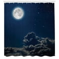 thumbnail image 3 of Ambesonne Galaxy Shower Curtain, Moon and Stars, 69"Wx84"L, Grey Dark Blue, 3 of 3