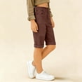 thumbnail image 3 of OGLCCG Girls Cotton Linen Shorts Summer Straight Leg Casual Capri Pants with Pockets Kids Hiking Vacation Beach Bermuda Shorts 5-16 Years, 3 of 8