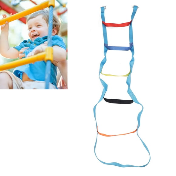 Playground Rope Ladder, Polyester 661.4lb Load Bearing Kids Rope Ladder for Tree House