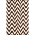 thumbnail image 2 of SAFAVIEH Cambridge Kaitlyn Zig Zag Stripes Wool Area Rug, Dark Brown/Ivory, 5' x 8', 2 of 7