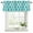 Turquoise, variant on Teal Wave Curtain Valances for Windows, Kitchen Valance Window Treatments Panel 2 Pack, Modern Abstract Art Farmhouse Rod Pocket Short Curtains for Bathroom Bedroom 60 x 18 Inch