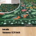 thumbnail image 6 of ARJINCUTE Spring Blooms Vintage Green Area Rugs 9'x12', Non Slip, Low Pile, Soft Touch, Machine Washable, Foldable, 6 of 9
