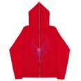 thumbnail image 1 of Sudaderas informales con estampado de calavera Y2k para hombre y mujer, sudaderas con capucha góticas para parejas, sudadera con cremallera de talla grande Harajuku Y2k, 1 of 5