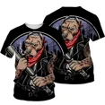 thumbnail image 3 of Camiseta con cuello redondo y estampado 3D para hombre, pantalón corto informal de manga corta, jersey de gran tamaño, ropa de calle a la moda para hombre, 3 of 4
