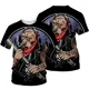 thumbnail image 3 of Camiseta con cuello redondo y estampado 3D para hombre, pantalón corto informal de manga corta, jersey de gran tamaño, ropa de calle a la moda para hombre, 3 of 4