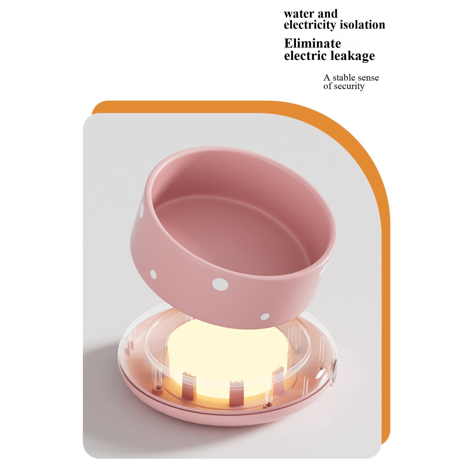 Pet Heated Water Ceramics Bowl, Constant Temperature Pet Drinking Dispenser, 3 Temperature Settings BPA-Free Removable Ceramic Bowl, Anti-Chew Cord Winter Pet Feeding Bowl (Large,Pink)