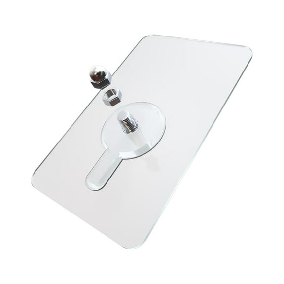 No Drilling Wall Hook For Bathroom Kitchen, Adhesive Stainless Steel Heavy Duty 6Kg Load, 12Mm Transparent Design Easy Install No Glue, 50X80Mm Area Waterproof Oil-Proof