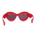 thumbnail image 4 of Womens Funky Balloon Thick Cat Eye Retro Plastic Sunglasses Red Black, 4 of 4