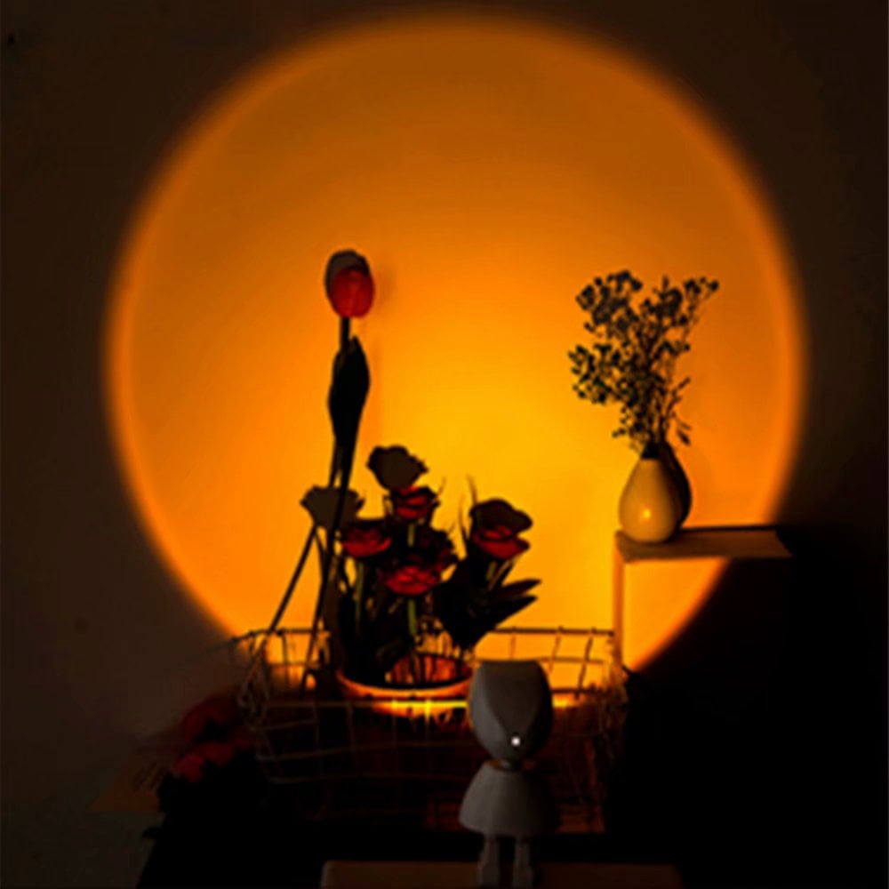 Night Light Sunset Projection Lamp, Robot Sunset Lamp, Rainbow Floor