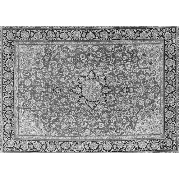 Ahgly Company Indoor Rectangle Persian Gray Traditional Area Rugs, 5' x 7'