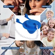 2 Inch Toilet Flapper Replacement, Toilet Stopper Kit with Adjustable Steel Chain Compatible with Gerber 99-788 Universal Water Saving - Easy Install,Suitable for Various Toilet Cap Types
