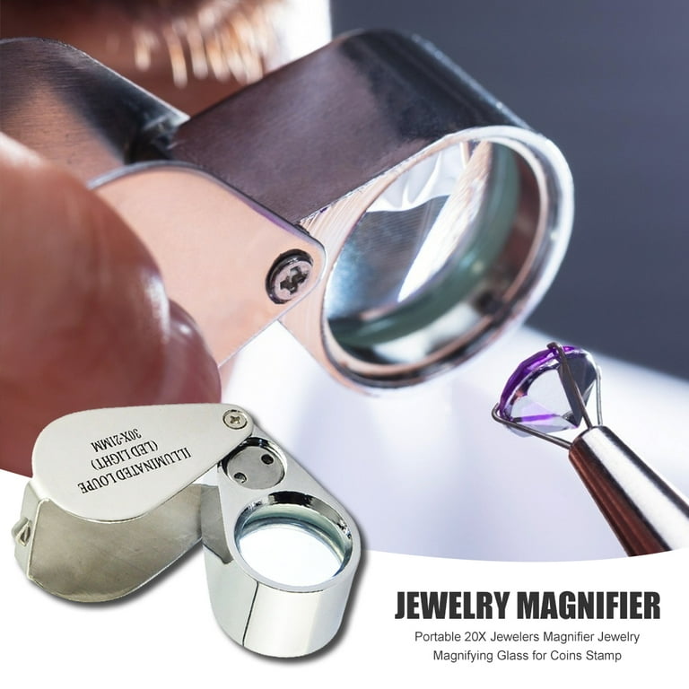 Portable Jewelers Magnifier Jewelry Magnifying Glass for Coin