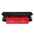thumbnail image 6 of Reshable Wall Mount Styling Station, 2 Locking Drawers, SPA or Beauty Salon, Black & Red, 6 of 20
