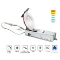 thumbnail image 5 of YUURTA (6-Pack) 3-Inch 5W 2-Hour Fire Rated Color Selectable 2700K/3000K/3500K/4000K/5000K Ceiling Recessed LED Downlight (Pot Light) 120V 400lm Dimm, 5 of 5