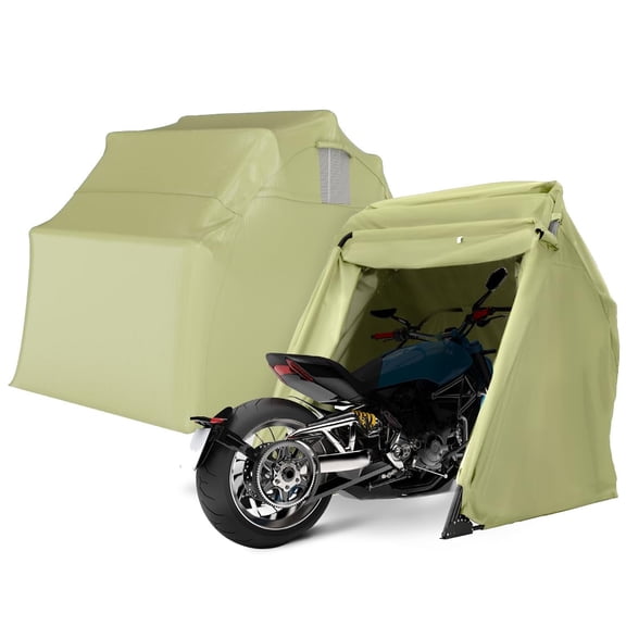 Quictent Heavy Duty Motorcycle Shelter Storage Cover with Code Lock Large Size, Army Green