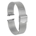 thumbnail image 1 of Correa de reloj de malla de acero inoxidable Uxcell de 12 mm, correa de reloj metálica ajustable de liberación rápida para hombres y mujeres, tono plateado, 1 of 7