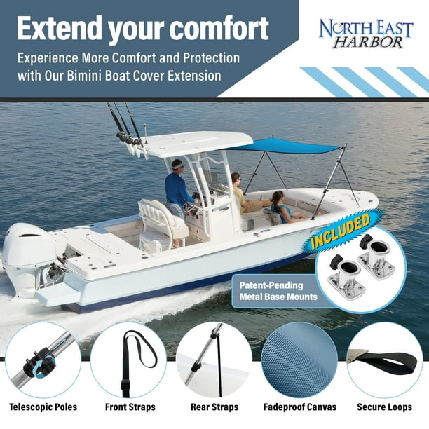 KNOX Universal T-Top Extension Bimini Tops for Boats, Adjustable