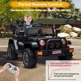 thumbnail image 2 of 12V Electric Ride On Car with Remote Control, DIY Stickers, MP3, LED Lights, Full Function Doors, Four Wheels Suspension, 2 Motors, Black, 2 of 7