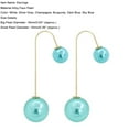 thumbnail image 7 of Ayyufe Earrings U-Shaped Double Sided Pearl Gold Plated Ear Dangle for Women, 7 of 7