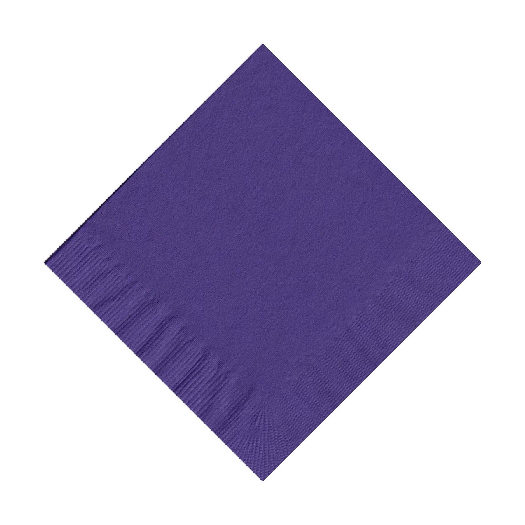 50 Plain Solid Colors Beverage Cocktail Napkins Paper Purple by CREATIVE CONVERTING