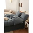 thumbnail image 2 of Nvzi Juego de sábanas, juego de sábanas y fundas de almohada, juego de cama individual, ropa de cama de hotel, decoración del hogar (azul), 2 of 4