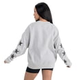 thumbnail image 2 of Women's Gameday Couture  Ash Atlanta Falcons Resilience Relaxed Rhinestone Pullover Sweatshirt, 2 of 6