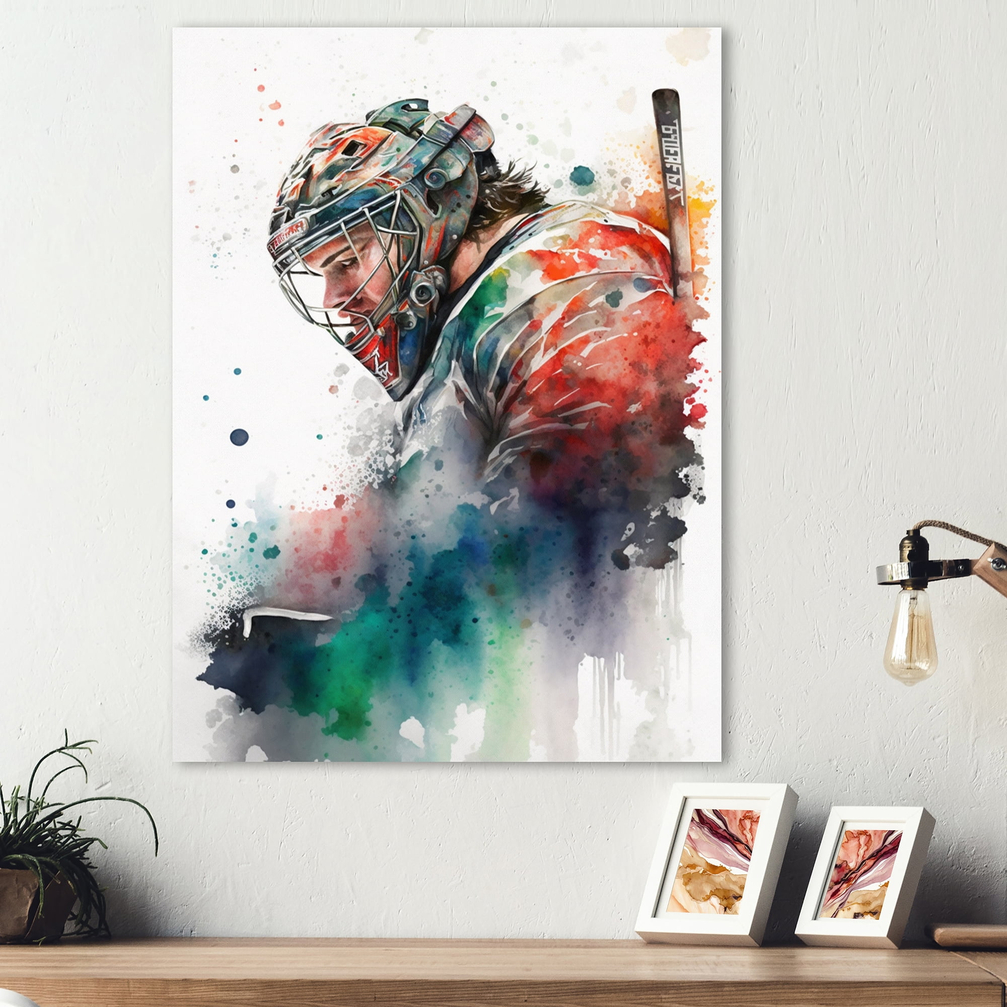 Designart Hockey Goalie During Game II Canvas Wall Art
