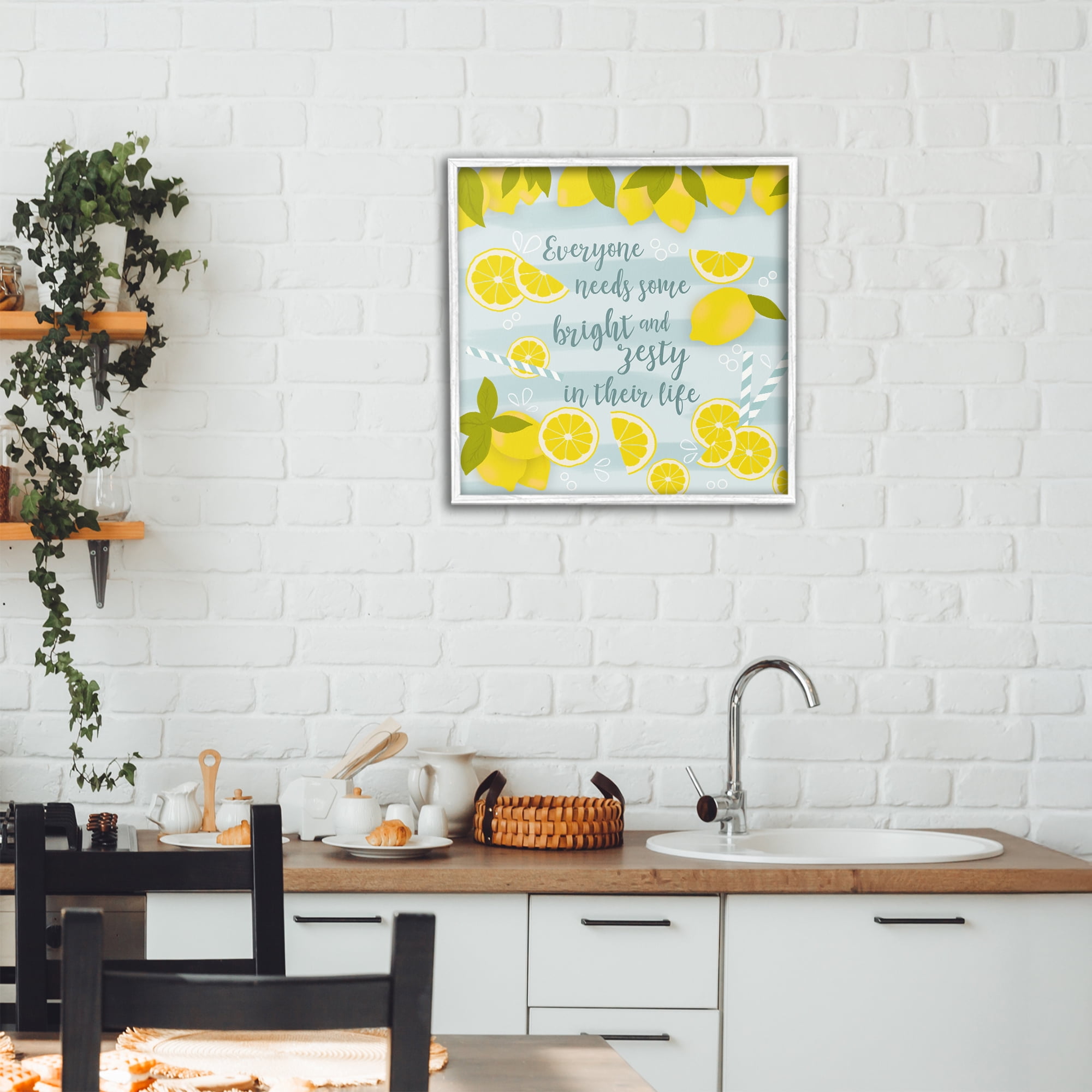 Stupell Industries Everyone Needs Bright & Zesty White Framed Giclee Art, design by Anna Quach