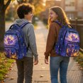 thumbnail image 3 of FUIALDOLG Cartoon Baby Dragon Multi-Pocket Backpacks for School for Back to School Travel, Padded Shoulder Straps Ultra-Light 600D Polyester Kids Backpack, 3 of 10