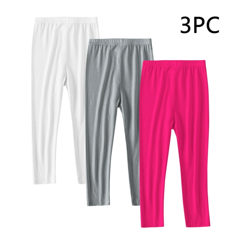 Babcutegg Toddler Girls Leggings Relaxed Fit High Waist 3-Pack