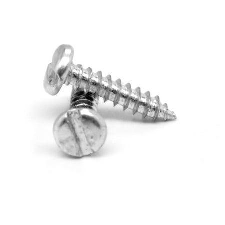

#4-24 x 1/4 Sheet Metal Screw Slotted Pan Head Type AB Low Carbon Steel Zinc Plated Pk 500