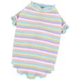 thumbnail image 1 of Pet Dog Apparel, Sweatshirt Round Neck Cotton Dog Colorful Striped TShirt, 1 of 8