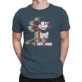 thumbnail image 2 of Retro Cartoon Vibes with Rainbow Men's T-shirt, 2 of 3