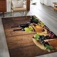 thumbnail image 2 of Area Rugs for Living Room Bedroom, Red Wines 4'x6' Rug Washable Carpet Runner Indoor Outdoor, Champagne Grapes Galsses Country Wooden Plank Non Slip Accent Floor Mats Rug for Kitchen, Office, 2 of 8