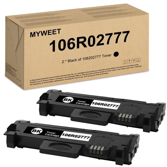106R02777 (2-Pack Black) Toner Cartridges with Chip Compatible for Xerox 106R02777 for Phaser 3052 3260 3260Dl 3260DNI WorkCentre 3215 3215NI 3225 3225DNI Printers