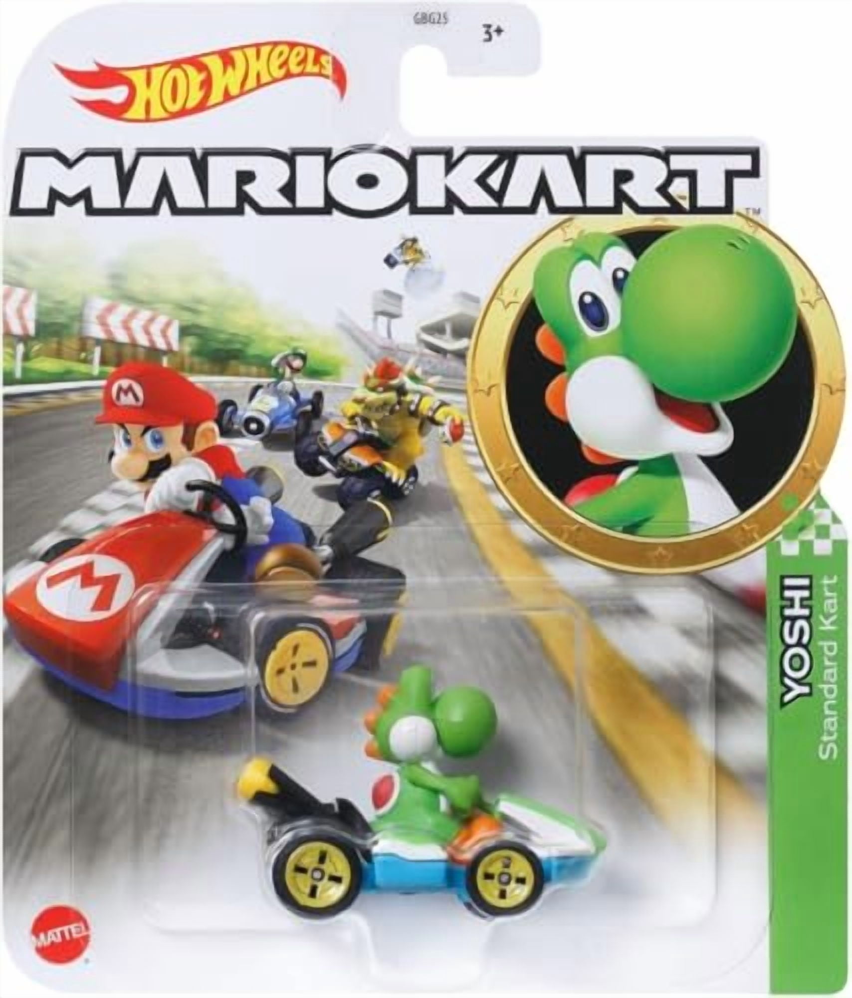 Hot Wheels Mario Kart Die-Cast Character Cars Collection, 8-Pack Set, Nintendo Gaming Collectibles GBG25-957N