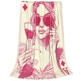 thumbnail image 2 of Fuzoiu Ace Of Diamonds Lady Print Ultra-Soft Micro Fleece Blanket,All Seasons Flannel Throw, Lightweight Blanket for Bed, Sofa, Couch, Movie Night, Camping, and Travel-50"x40", 2 of 7